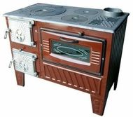 Отопительно-варочная печь МастерПечь ПВ-03 с духовым шкафом, 7.5 кВт