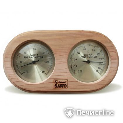 Термогигрометр Sawo 222-THD С округлыми краями со стеклом кедр в Новоуральске