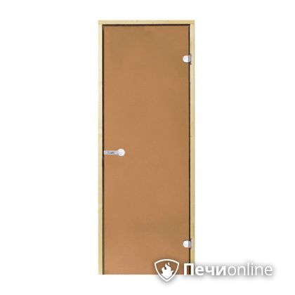 Дверь для бани Harvia Стеклянная дверь для сауны 7/19 коробка сосна бронза  D71901М в Новоуральске